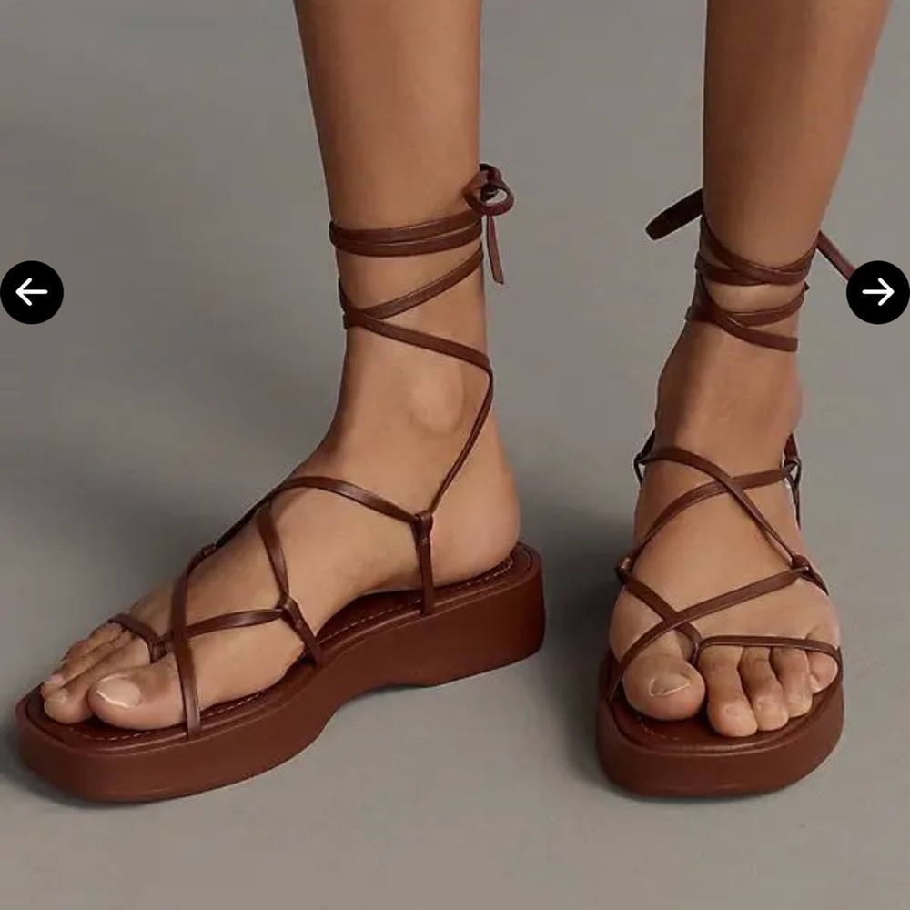 Maeve by Anthropologie wrap platform sandal brand new!